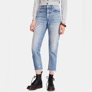 Free People Good Times Relaxed Button Fly Jeans in November Rain